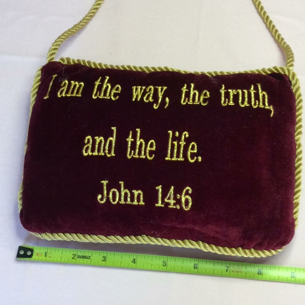 FINAL SALE PRICE Burgundy & Blue Inspiring Wall Hangings - Picture 2 of 5